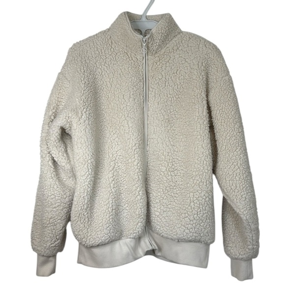 VS Fleece Jacket Small Off White with Full Zip Women’s - Picture 1 of 13
